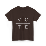 Vote Political Activism T-Shirt - Dark Chocolate