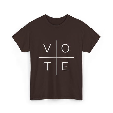 Vote Political Activism T-Shirt - Dark Chocolate