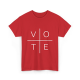 Vote Political Activism T-Shirt - Red