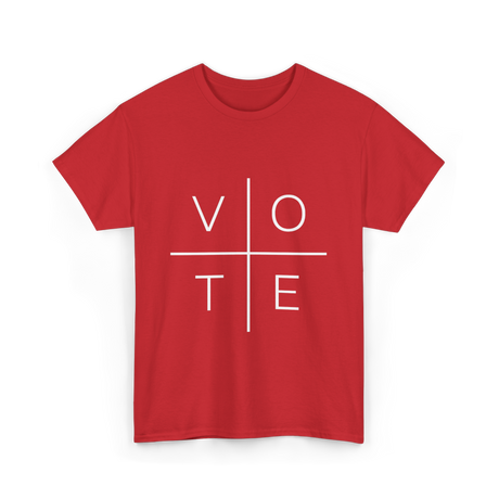 Vote Political Activism T-Shirt - Red