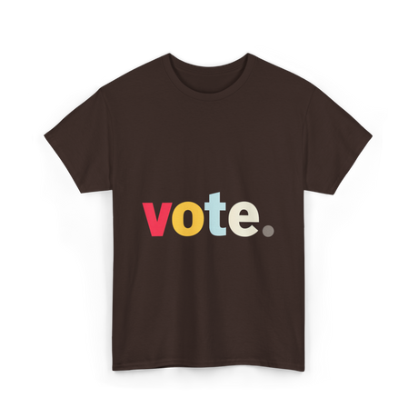 Vote Retro Style Election T-Shirt - Dark Chocolate