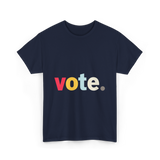 Vote Retro Style Election T-Shirt - Navy