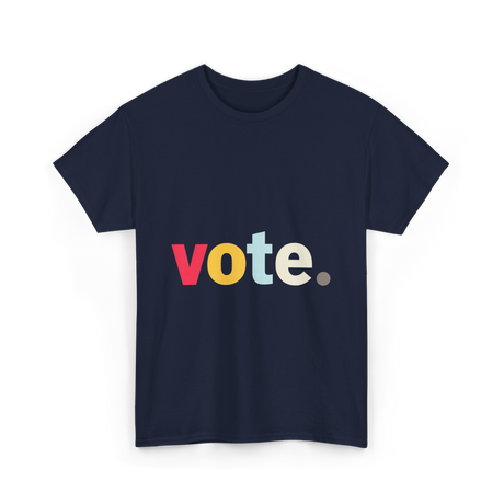 Vote Retro Style Election T-Shirt - Navy