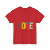 Vote Retro Voting Rights T-Shirt - Red