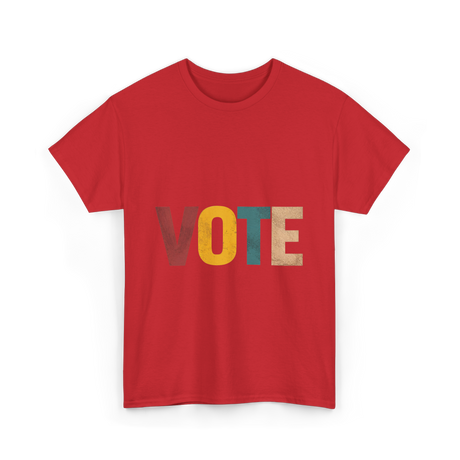 Vote Retro Voting Rights T-Shirt - Red