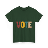 Vote Retro Voting Rights T-Shirt - Forest Green