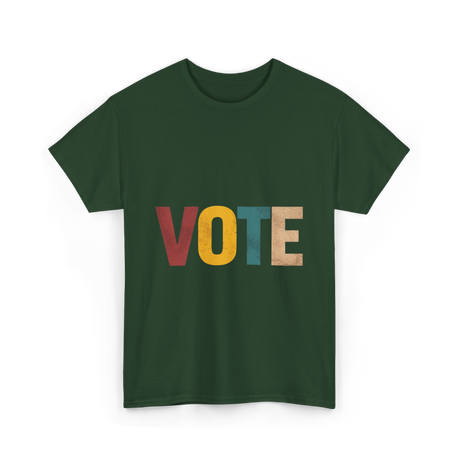 Vote Retro Voting Rights T-Shirt - Forest Green