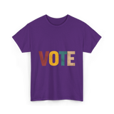 Vote Retro Voting Rights T-Shirt - Purple