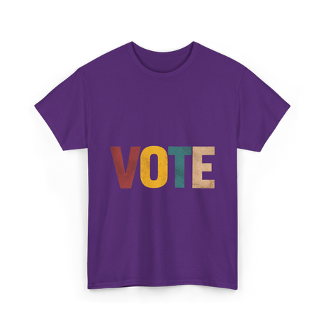 Vote Retro Voting Rights T-Shirt - Purple