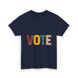 Vote Retro Voting Rights T-Shirt - Navy