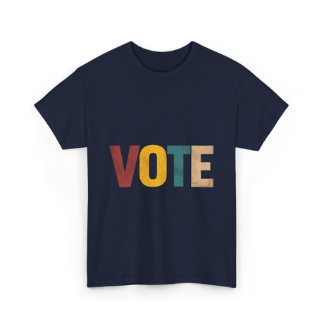 Vote Retro Voting Rights T-Shirt - Navy