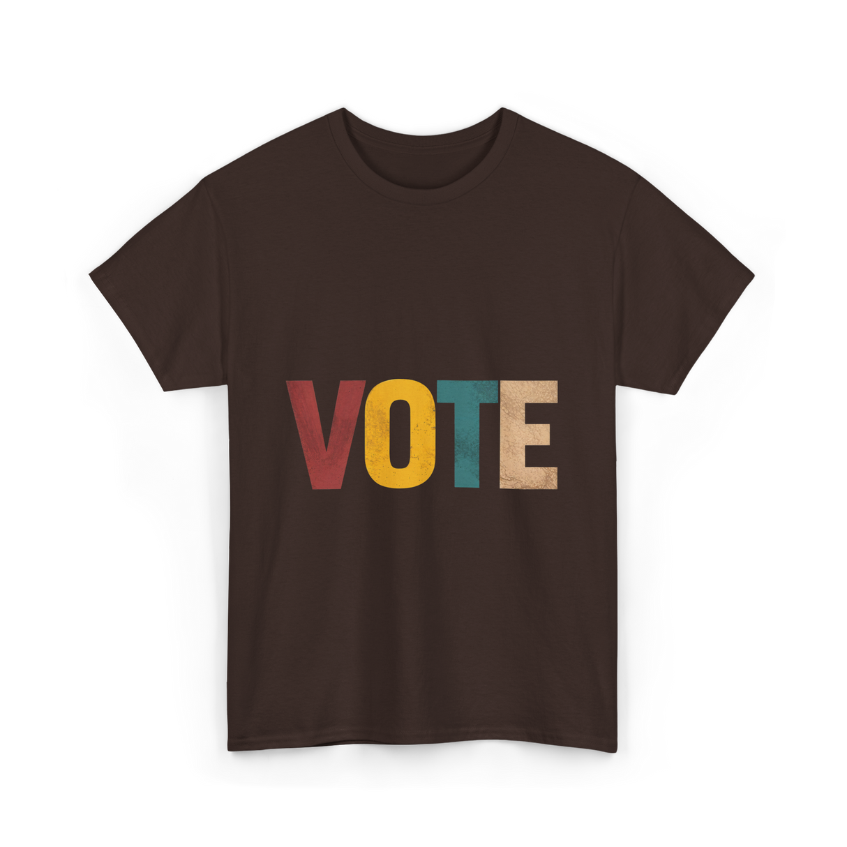 Vote Retro Voting Rights T-Shirt - Dark Chocolate