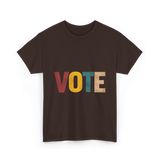 Vote Retro Voting Rights T-Shirt - Dark Chocolate