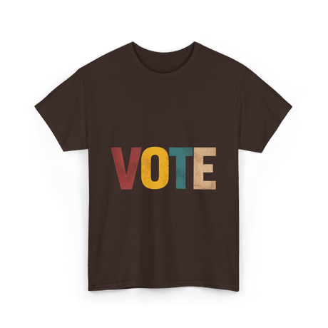 Vote Retro Voting Rights T-Shirt - Dark Chocolate