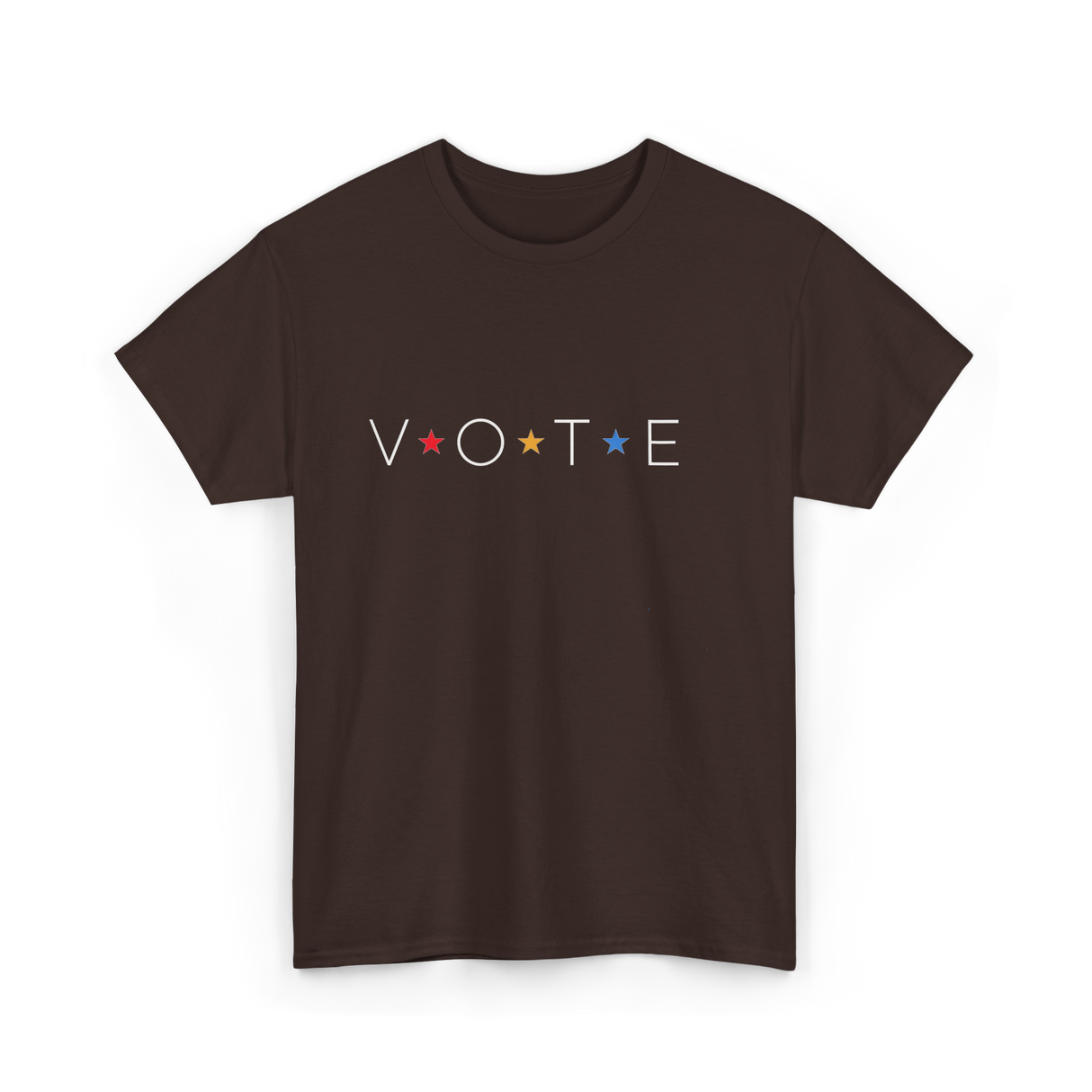 Vote Stars 2024 Election T-Shirt - Dark Chocolate