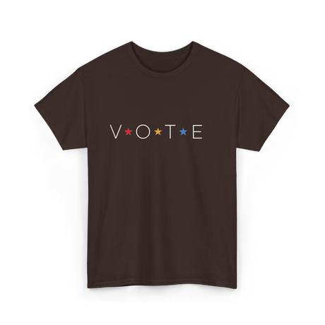 Vote Stars 2024 Election T-Shirt - Dark Chocolate