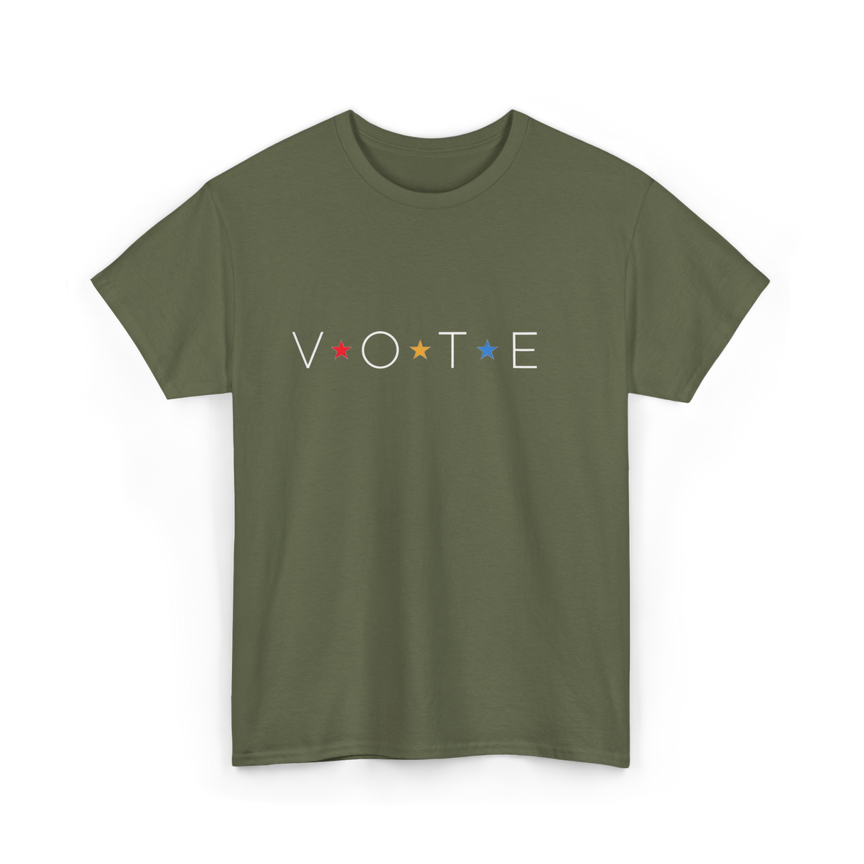 Vote Stars 2024 Election T-Shirt - Military Green