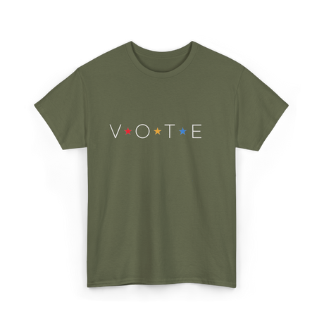 Vote Stars 2024 Election T-Shirt - Military Green