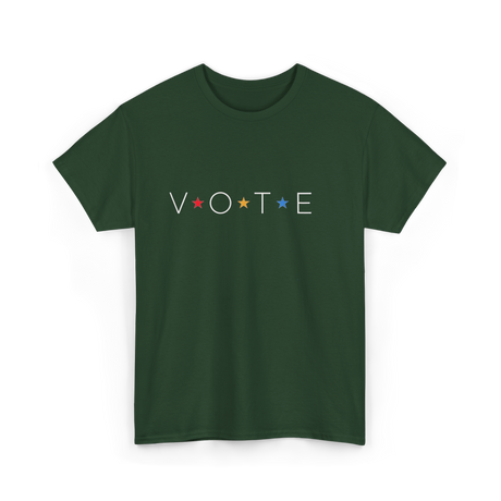 Vote Stars 2024 Election T-Shirt - Forest Green