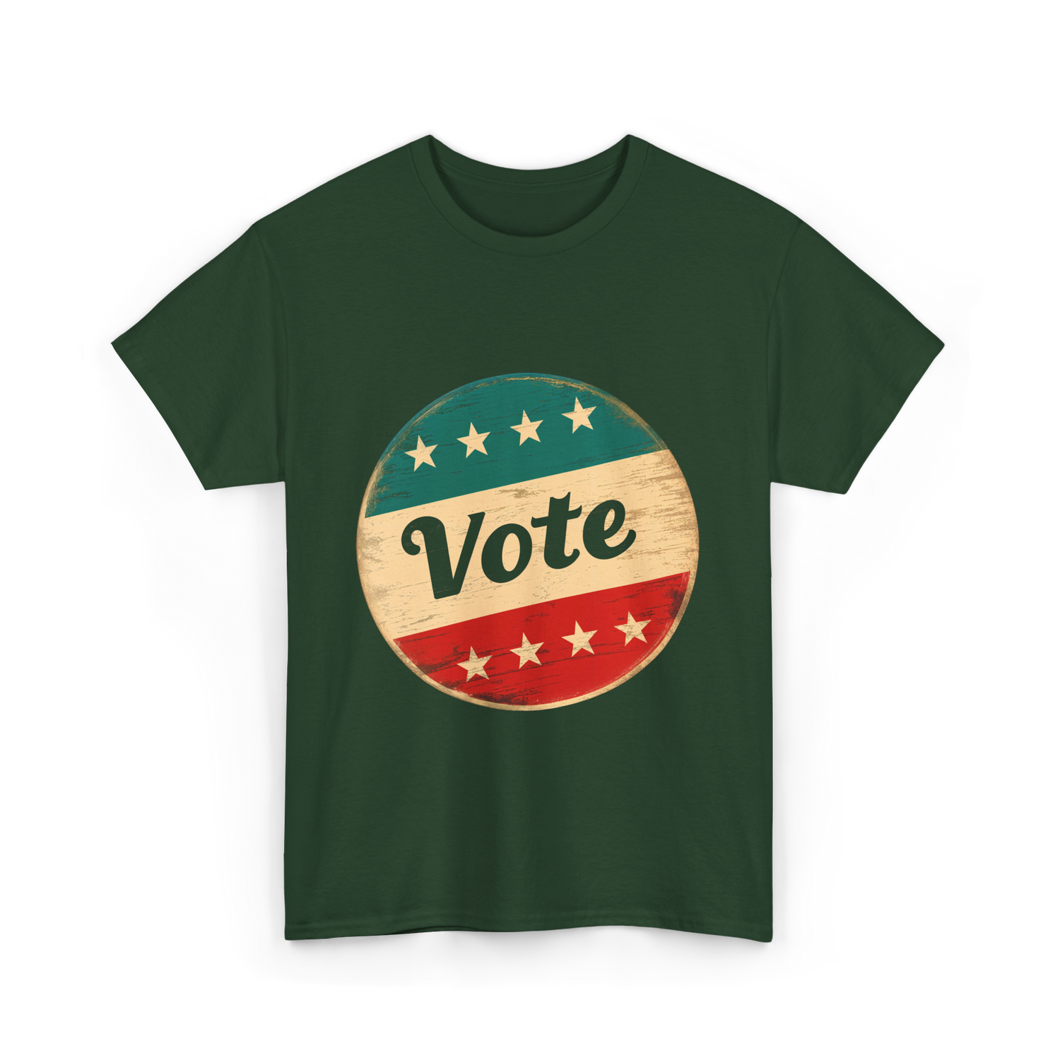 Vote Vintage Election Democracy T-Shirt - Forest Green