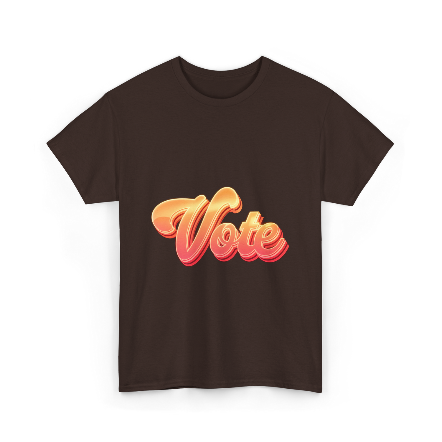 Vote Vintage Election Voter T-Shirt - Dark Chocolate