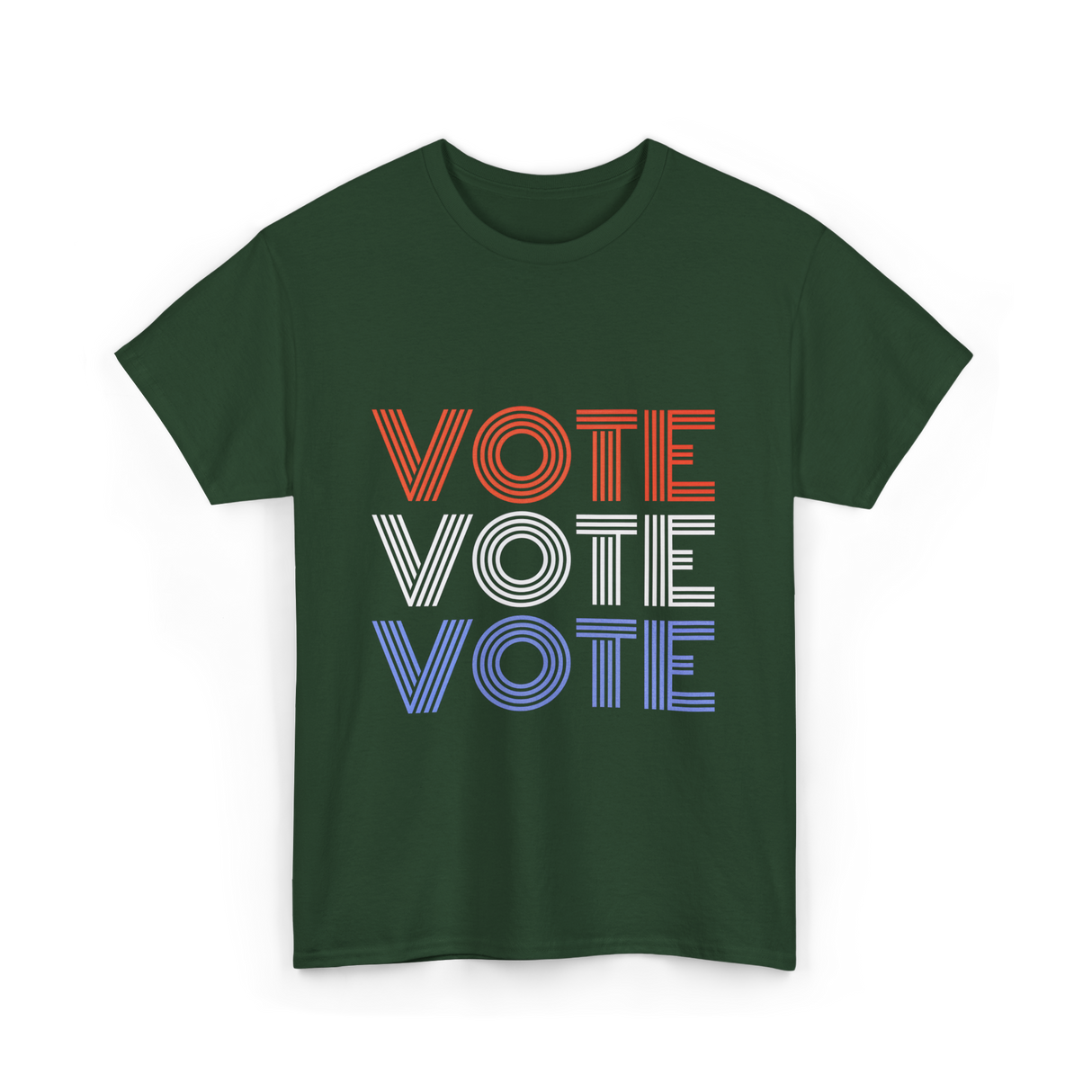 Vote Vote Vote Election Patriotic T-Shirt - Forest Green