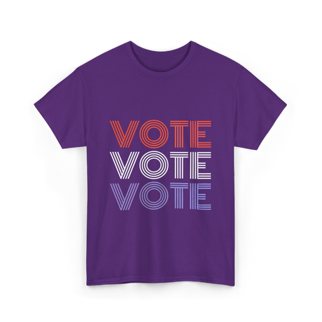 Vote Vote Vote Election Voter T-Shirt - Purple