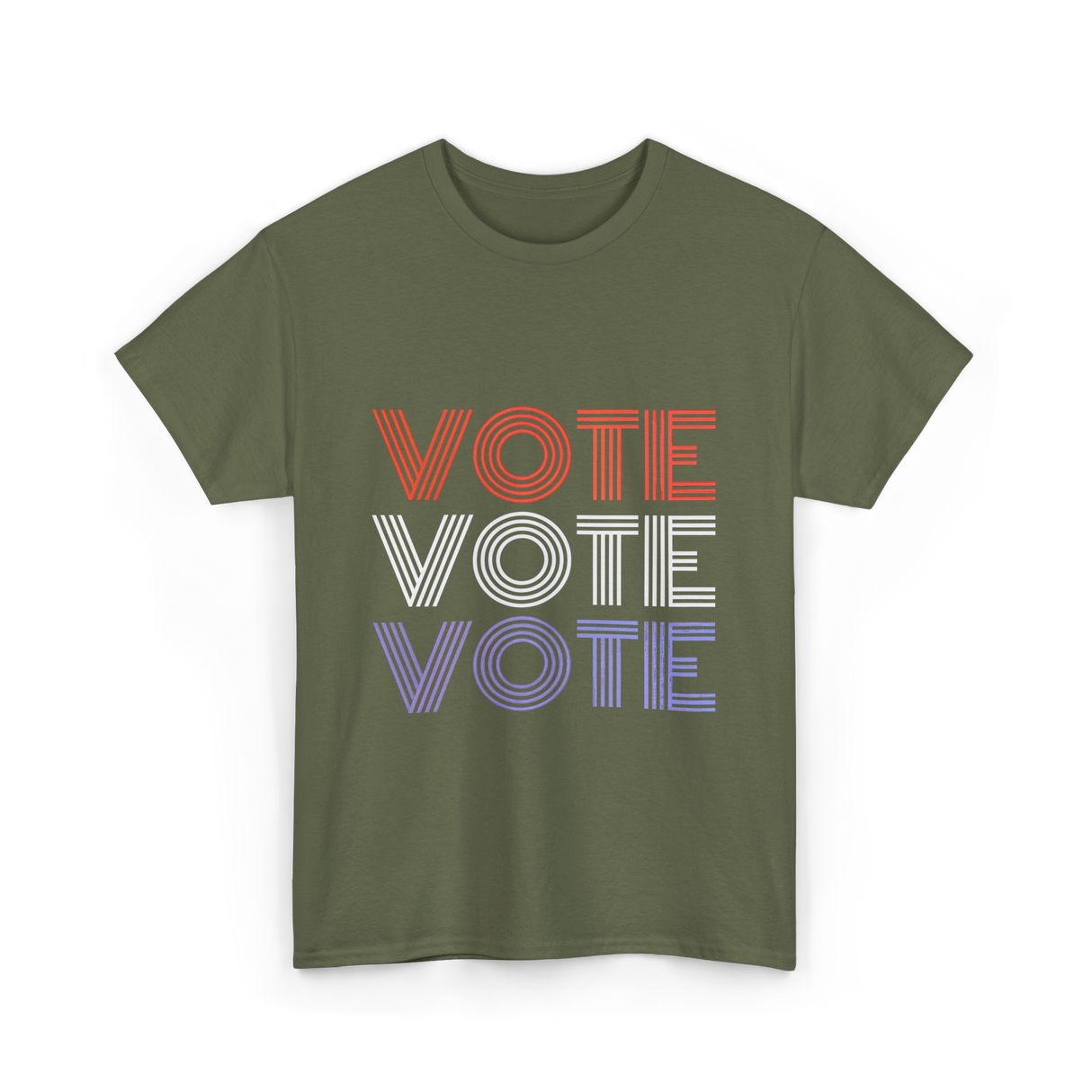 Vote Vote Vote Election Voter T-Shirt - Military Green