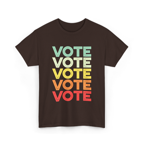 Vote Vote Vote Voter T-Shirt - Dark Chocolate