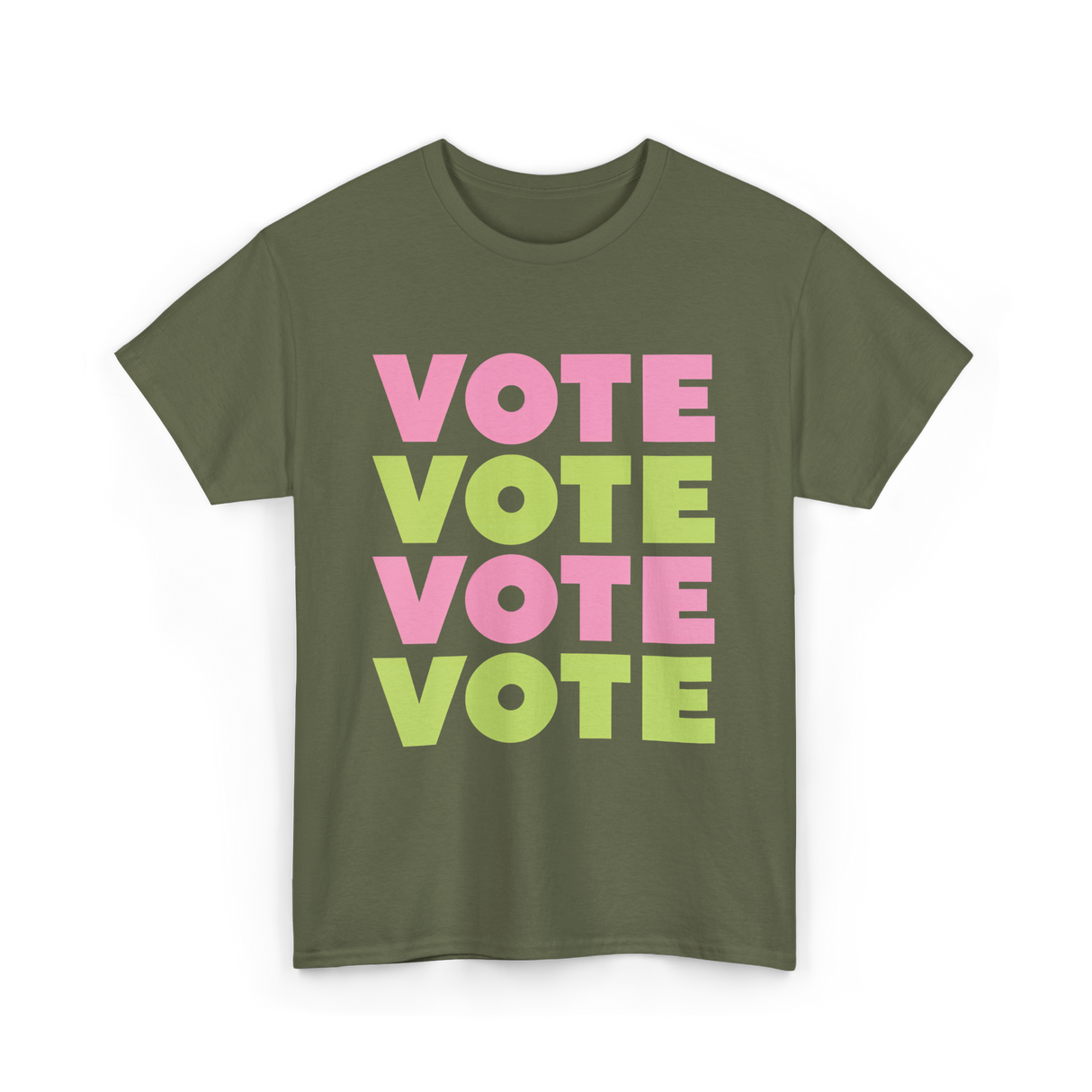 Vote Vote Vote Voting Engagement T-Shirt - Military Green