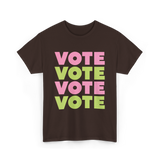 Vote Vote Vote Voting Engagement T-Shirt - Dark Chocolate