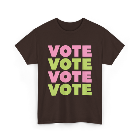 Vote Vote Vote Voting Engagement T-Shirt - Dark Chocolate