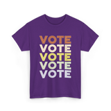 Vote Vote Vote Voting T-Shirt - Purple