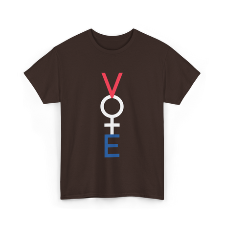 Vote Woman Empowerment T-Shirt - Dark Chocolate