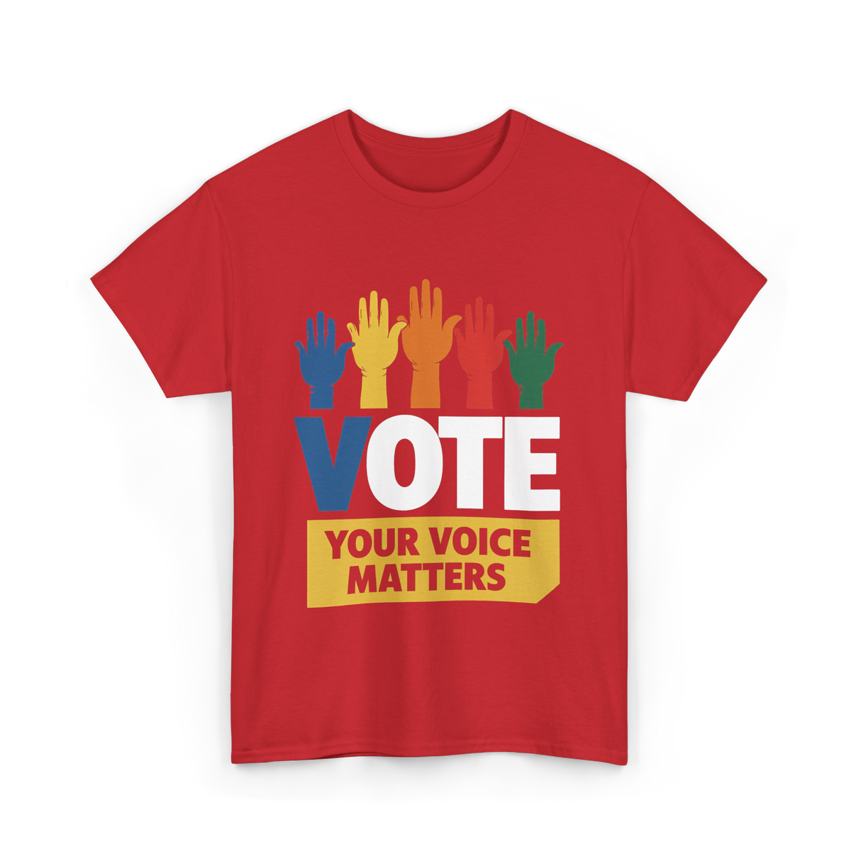 Vote Your Voice Matters Activism T-Shirt - Red