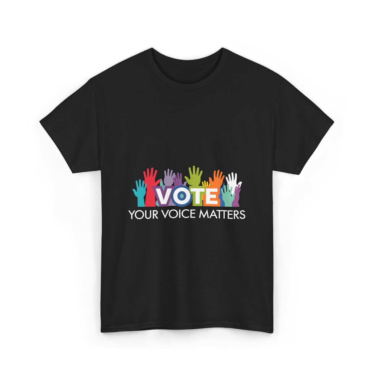 Vote Your Voice Matters Advocacy T-Shirt - Black