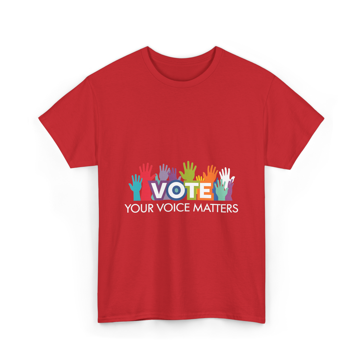 Vote Your Voice Matters Advocacy T-Shirt - Red