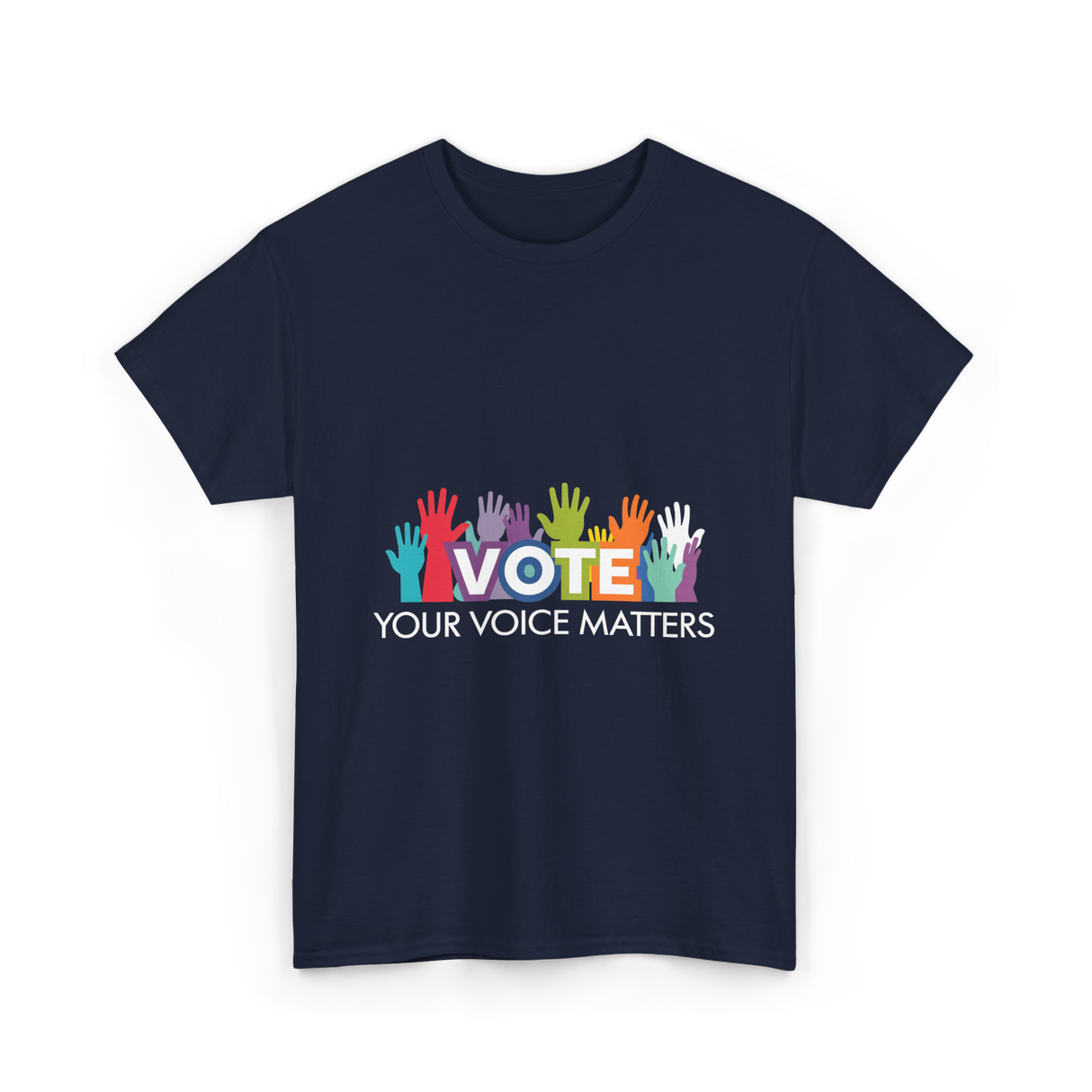 Vote Your Voice Matters Advocacy T-Shirt - Navy