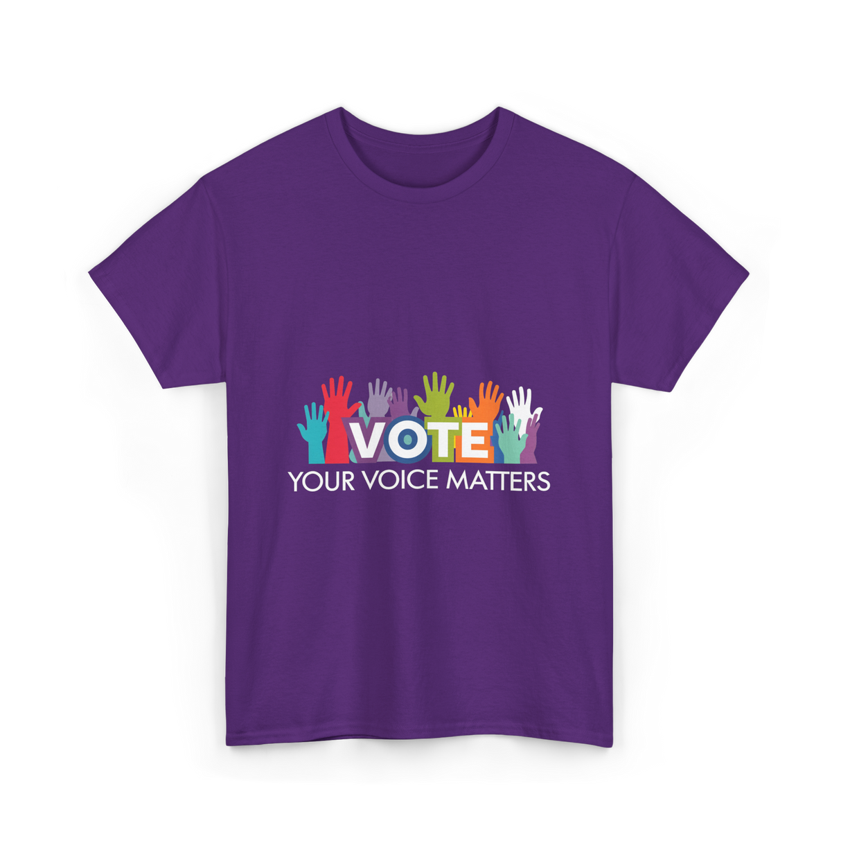 Vote Your Voice Matters Advocacy T-Shirt - Purple