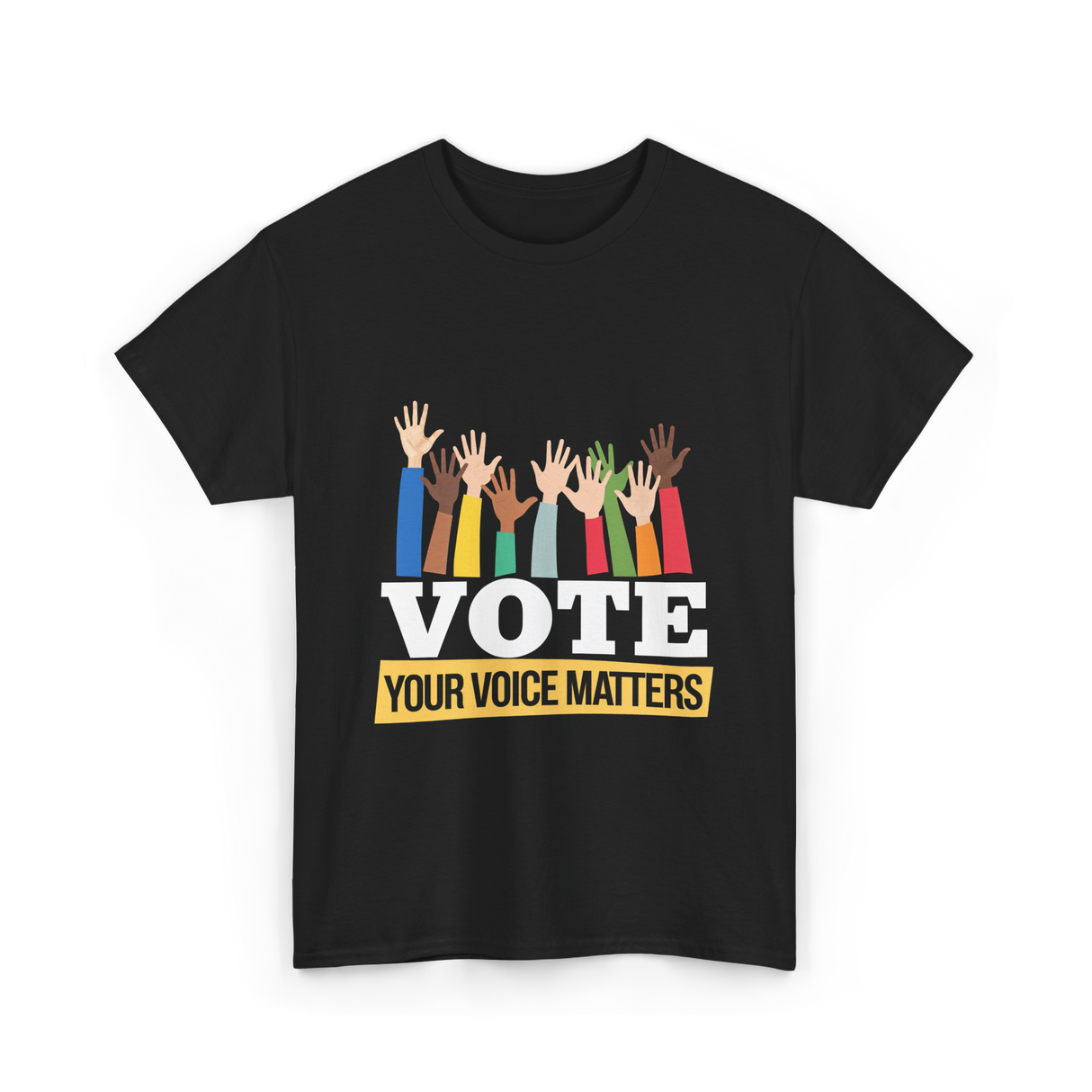 Vote Your Voice Matters Election T-Shirt - Black