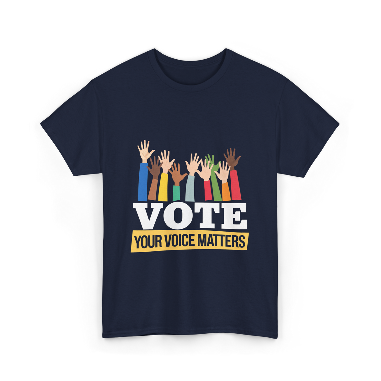 Vote Your Voice Matters Election T-Shirt - Navy