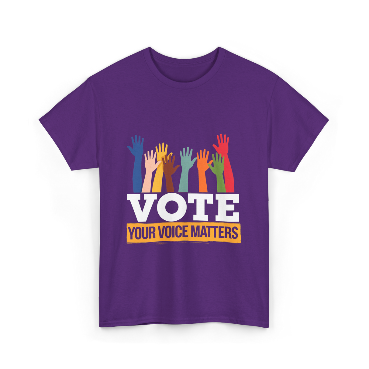 Vote Your Voice Matters Participation T-Shirt - Purple