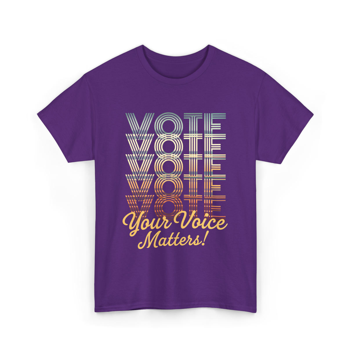 Vote Your Voice Matters Politics T-Shirt - Purple