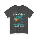 Waikiki Beach Honolulu Hawaii T-Shirt - Dark Heather