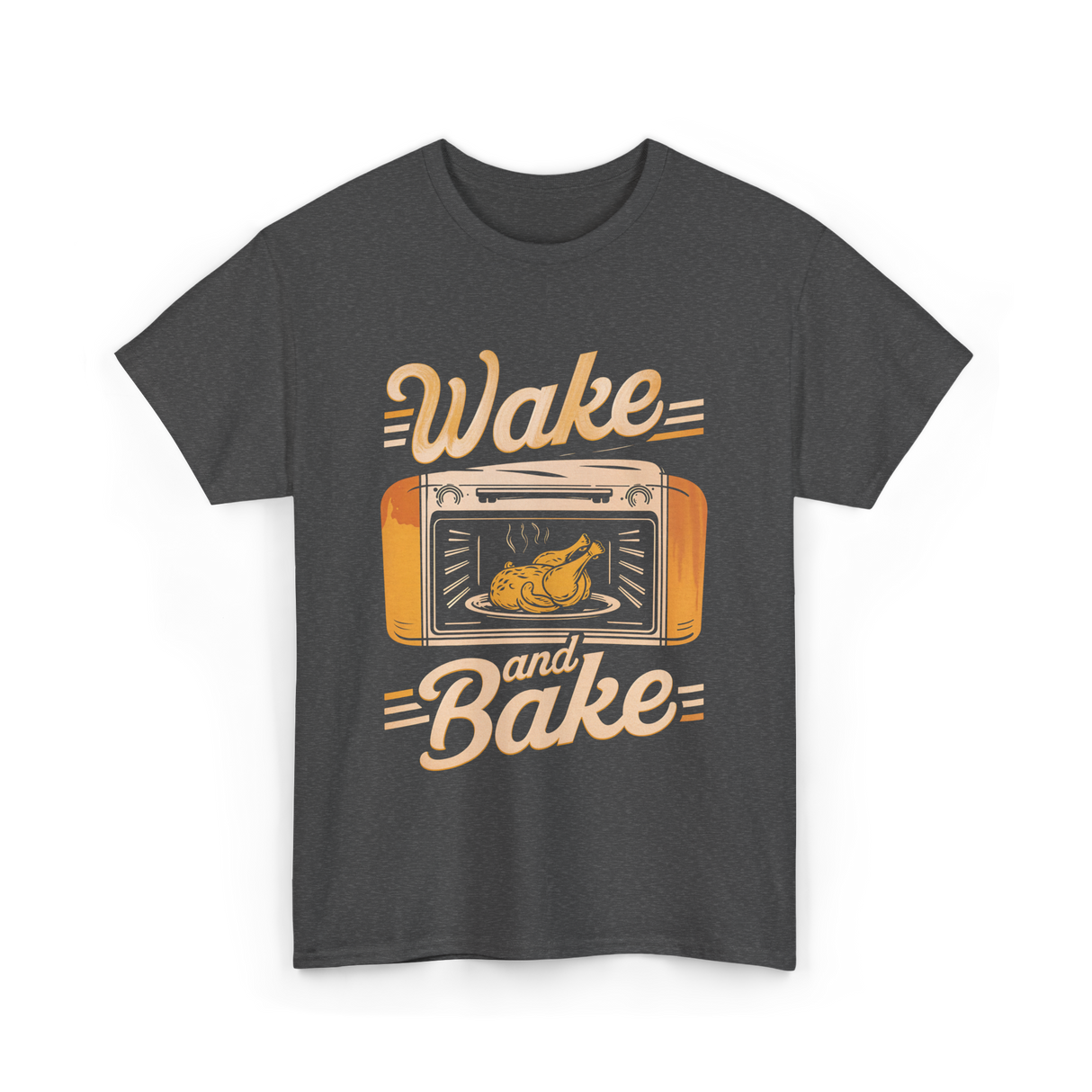 Wake and Bake Cooking Chef T-Shirt - Dark Heather