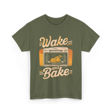 Wake and Bake Cooking Chef T-Shirt - Military Green