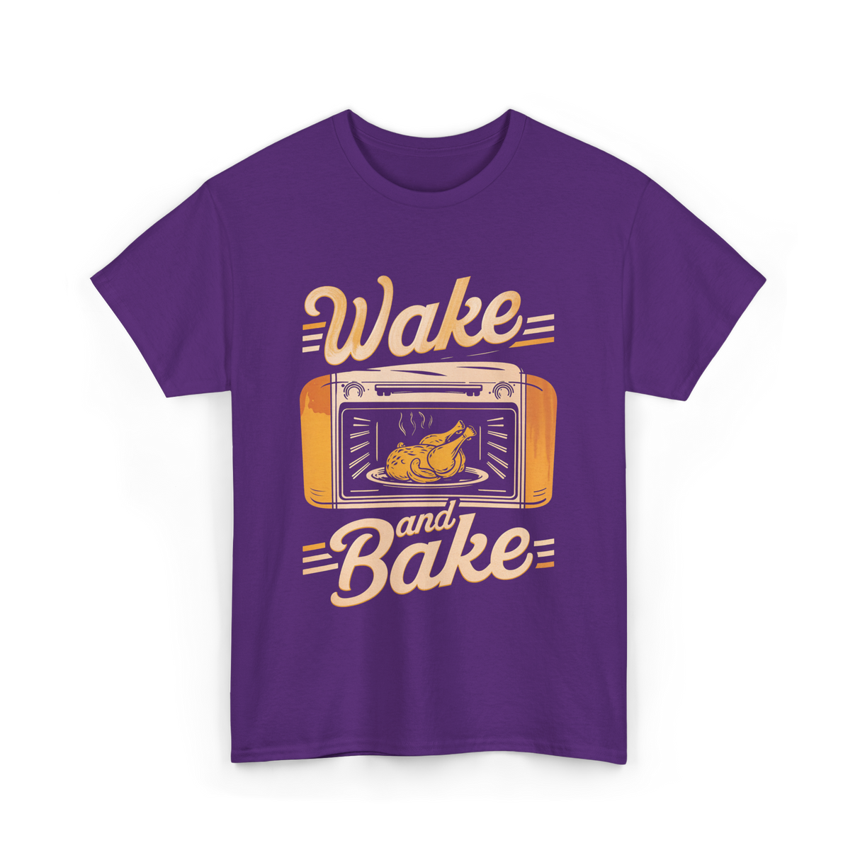 Wake and Bake Cooking Chef T-Shirt - Purple