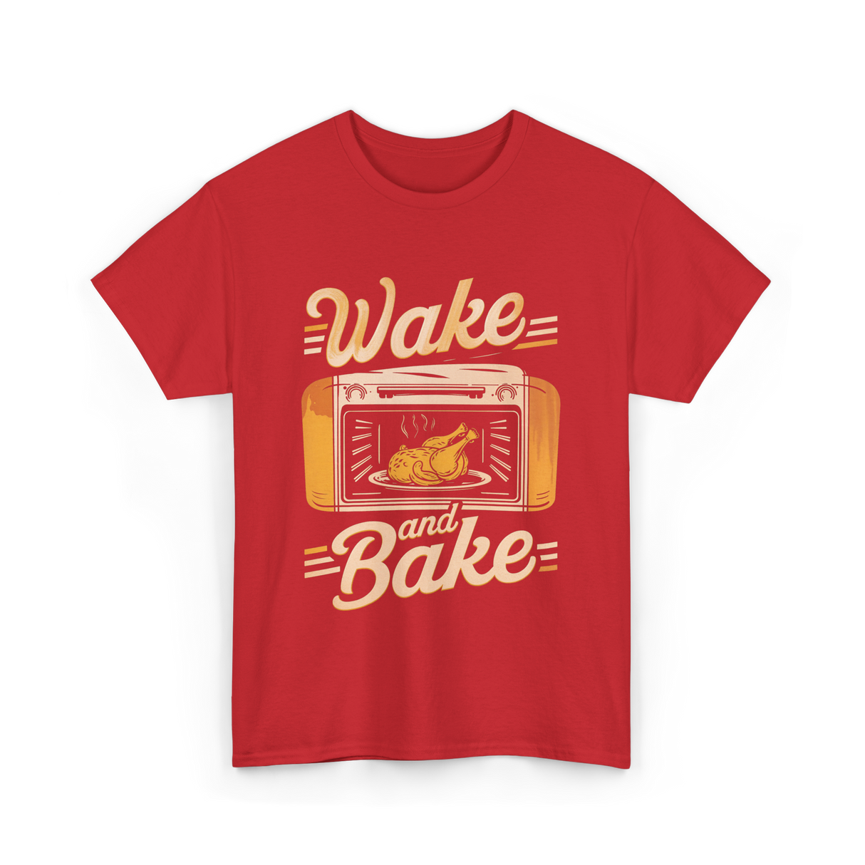 Wake and Bake Cooking Chef T-Shirt - Red