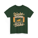 Wake and Bake Cooking Chef T-Shirt - Forest Green