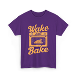 Wake and Bake Cooking T-Shirt - Purple